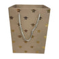 Grey Hand Tie Bag with Gold Bees (Pack of 10)