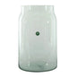 Clear glass vase with wide opening, modern home decor accent for flowers or centerpieces