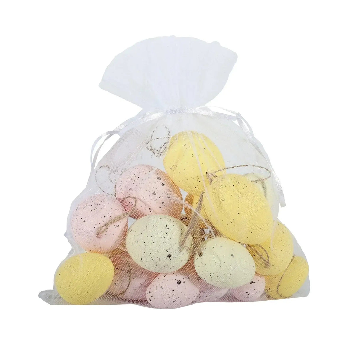 Pink and Yellow Eggs in Bag