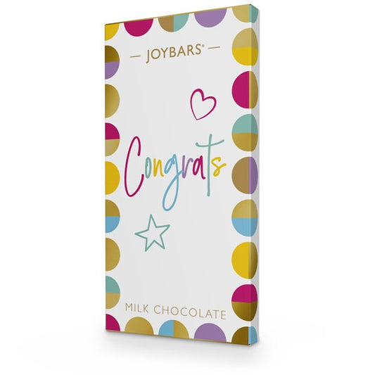 Joypots Joybar - Milk Chocolate Congrats Message Bar (80g)