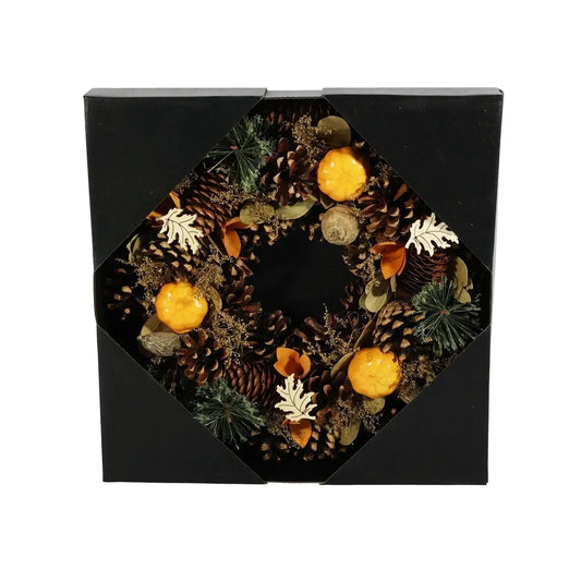 Autumn Wreath with Yellow Pumpkins (30cm)