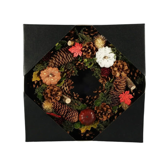 Autumn Wreath with Leaves and Pumpkins (30cm)