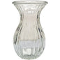 Clear Harper Fluted &amp; FlaredÂ Glass Vase (14cm)