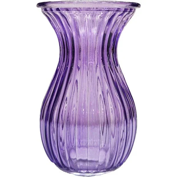 Lilac Harper Fluted &amp; FlaredÂ Glass Vase (14cm)