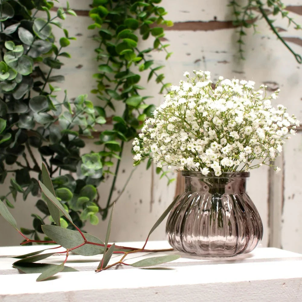 Grey Veneto Bubble Glass Jar Vase (7.5cm)
