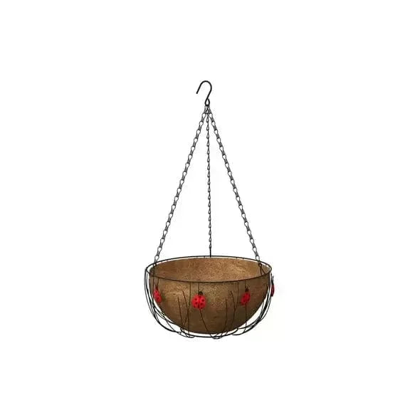 Ladybird Hanging Basket With Coco Liner (14 Inch)