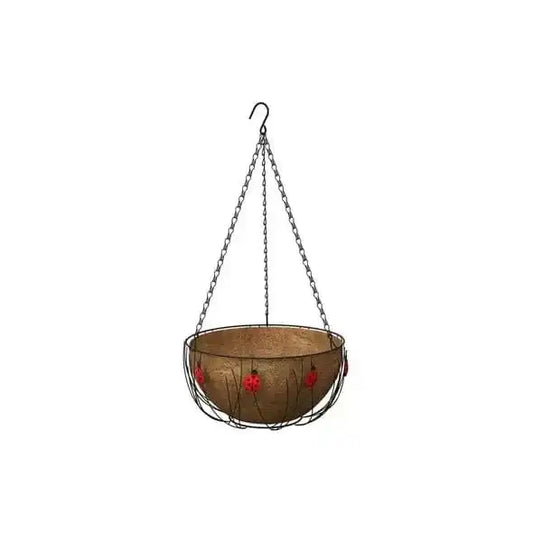 Ladybird Hanging Basket With Coco Liner (14 Inch)