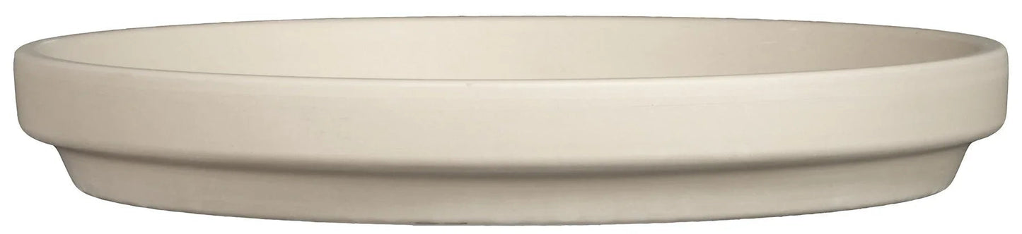 White Granite Terracotta Saucer (18.5Â x 2.5cm)