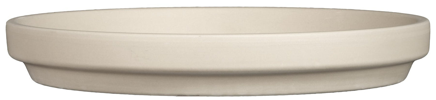 White Granite Terracotta Saucer (24.3cm x 3.4cm)