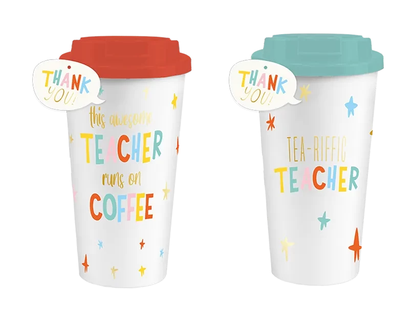 Discover the Assorted Teacher Travel Plastic Mug at Bristow Direct