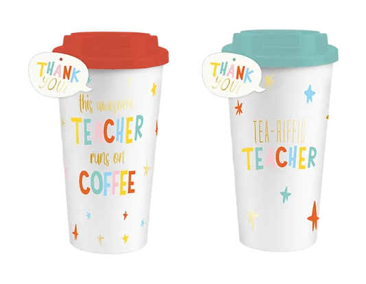 Discover the Assorted Teacher Travel Plastic Mug at Bristow Direct