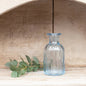 Blue Flora Bottle Glass Vase (10.5cm)