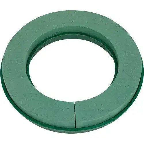 Green floral foam ring for making wreaths or home décor arrangements