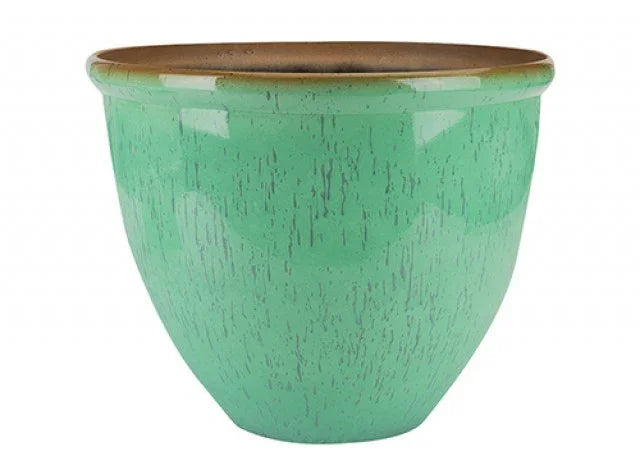 Turquoise Ceramic Look Planter (40cm)
