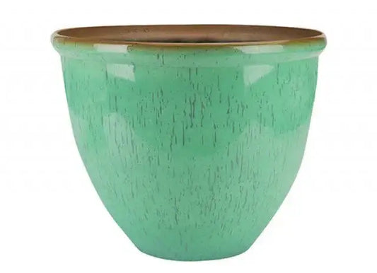 Turquoise Ceramic Look Planter (40cm)