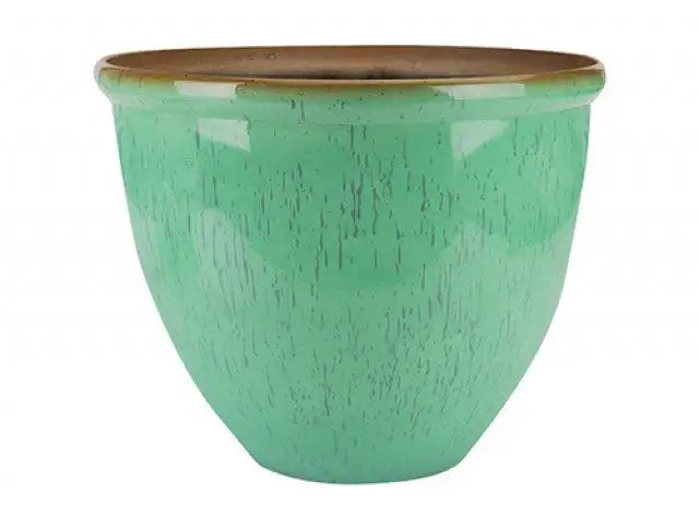 Turquoise Ceramic Look Planter (30cm)