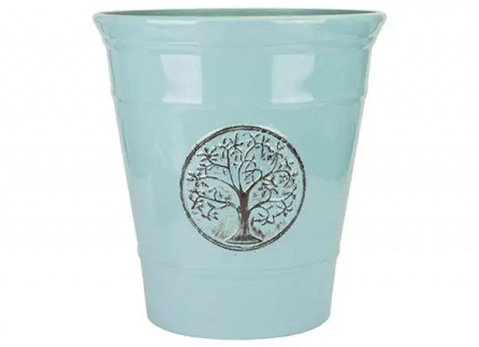 Powder Blue Deluxe Plastic Planter (40cm)