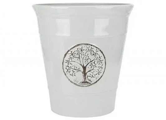 Grey Deluxe Plastic Planter (40cm)