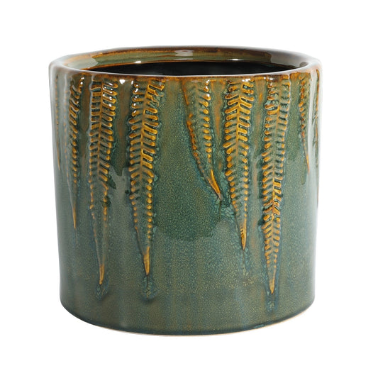 Green Fern Hortus Albany Glaze Pot (21 x 19cm)