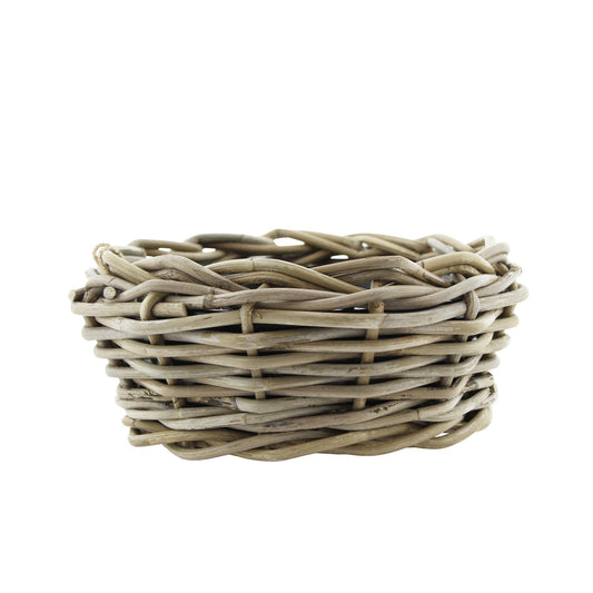 Hortus Drypot Grey Rattan Bowl (30cm Dia)