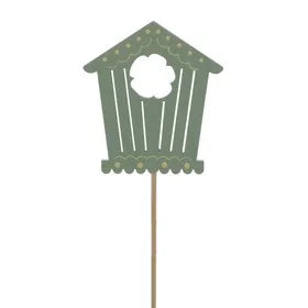 Green Birdhouse Bloomy (Pack of 10)