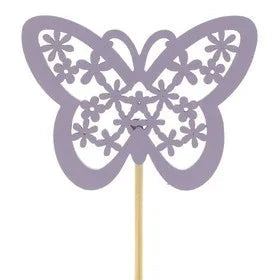Lilac Butterfly on Stick (Pack of 25)