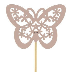 Pink Butterfly on Stick (Pack of 25)