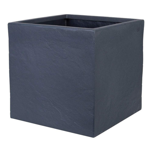 Graphite Square Riven Planter (39cm)