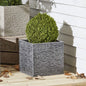 Pewter Square Slate Effect Planter (30cm)