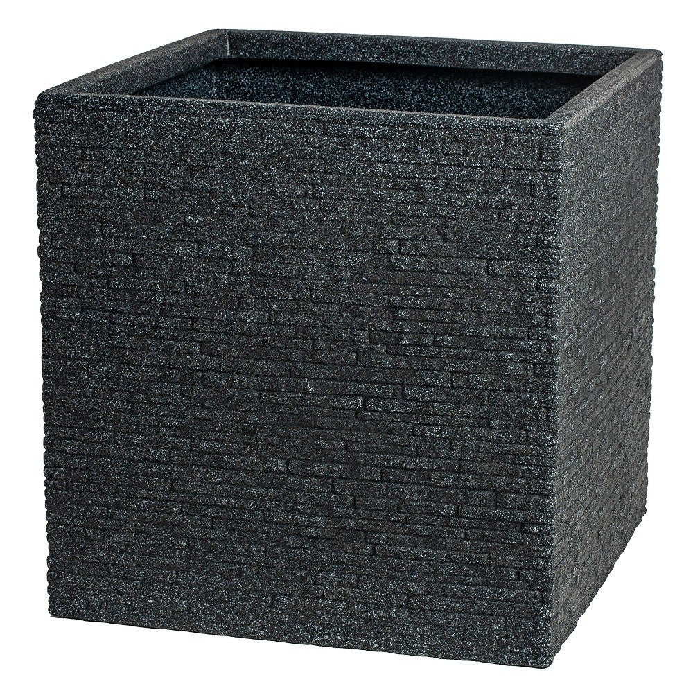 Discover the Ash Grey Square Slate Effect Planter (39cm) at Bristow Direct