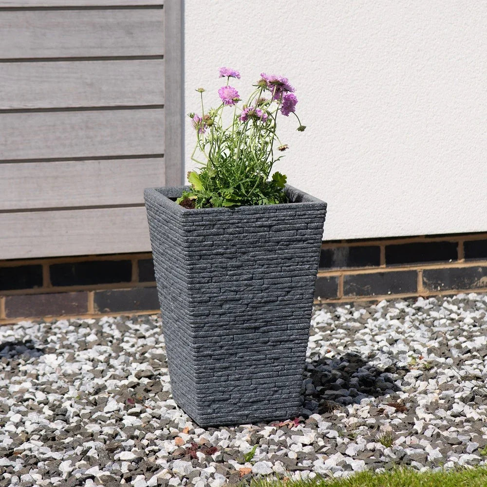 Ash Slate Effect Tall Planter (45cm)