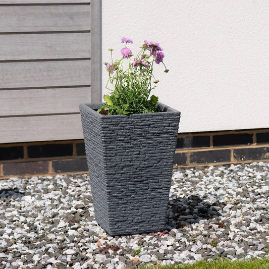 Ash Slate Effect Tall Planter (45cm)