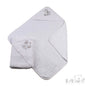 Baby White Embroidered Hooded Robe
