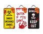 Halloween Warning Plaque (Assorted)