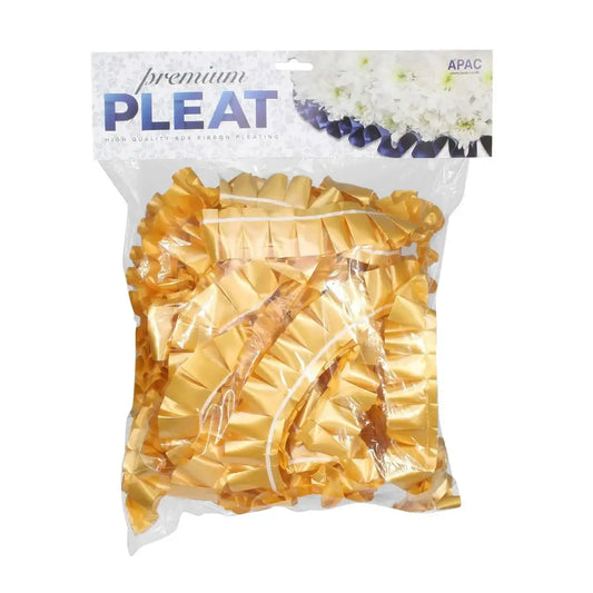 Premium Gold Pleat Ribbon (50mm x 30m)