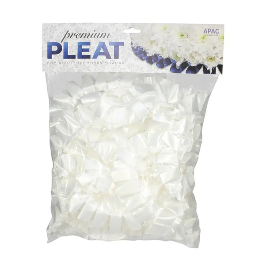 Premium Snow White Pleat Ribbon (50mm x 30m)