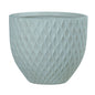 Set of 4 Hortus Outdoor Embossed Diamond Light Grey Planters