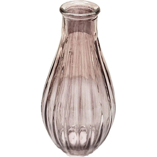 Grey Vintage Fluted Bud Vase (14cm)