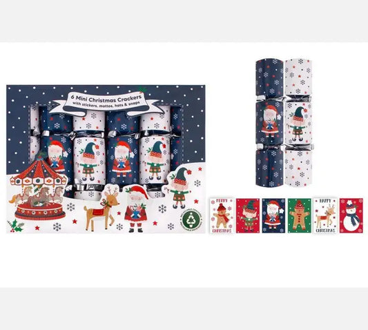 6 Mini Santa and Elf Crackers (6 Inch)