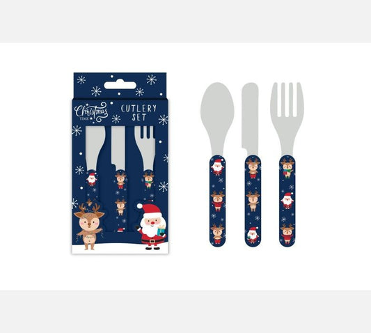 Santa &amp; Friends Kids Cutlery Set