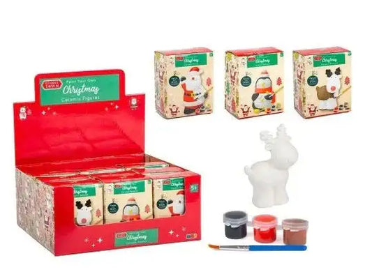 Colourful Christmas Figures with Paint