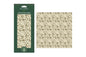 Pack of 5 sheets Christmas tissue paper with gold botanical festive pattern, eco-friendly packaging.