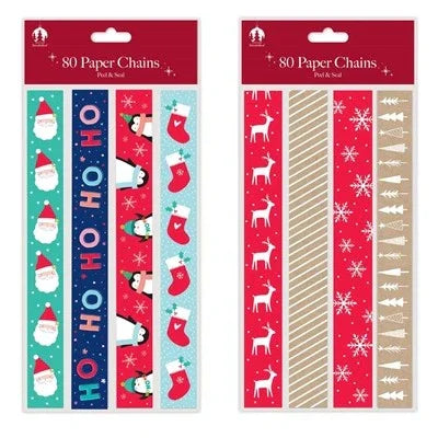 Christmas Printed Paper Chains (Pack of 80)