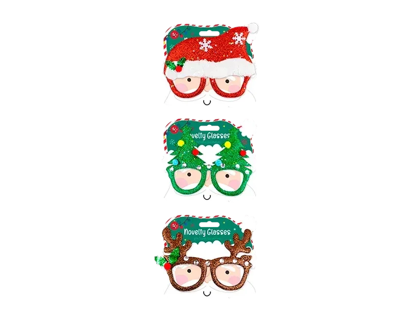 Red Christmas Novelty Glasses