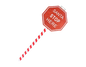 Red Santa Stop Here Sign