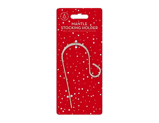 Silver Metal Mantle Stocking Holder