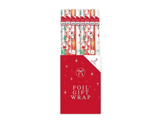 Cute Christmas Foil Wrapping Paper (3m)