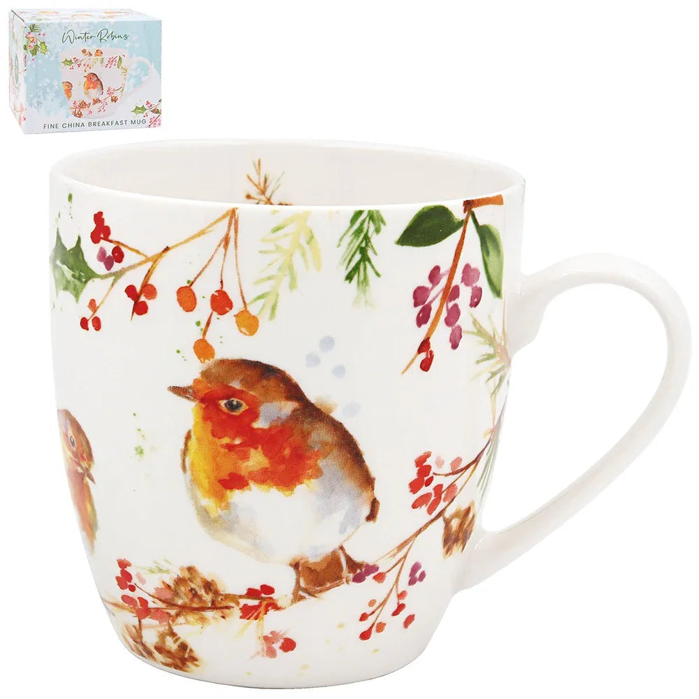 Winter Robins Mug
