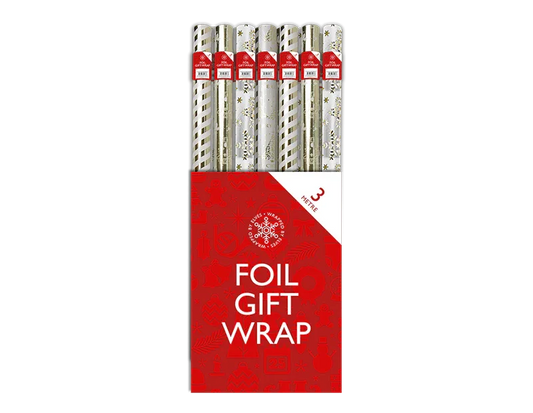 Christmas Foil Wrapping Paper (Assorted)