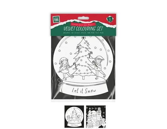 Christmas Velvet Colouring Set (Pack of 2)